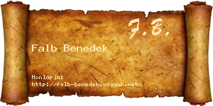 Falb Benedek névjegykártya