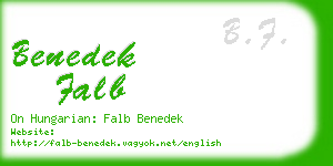 benedek falb business card
